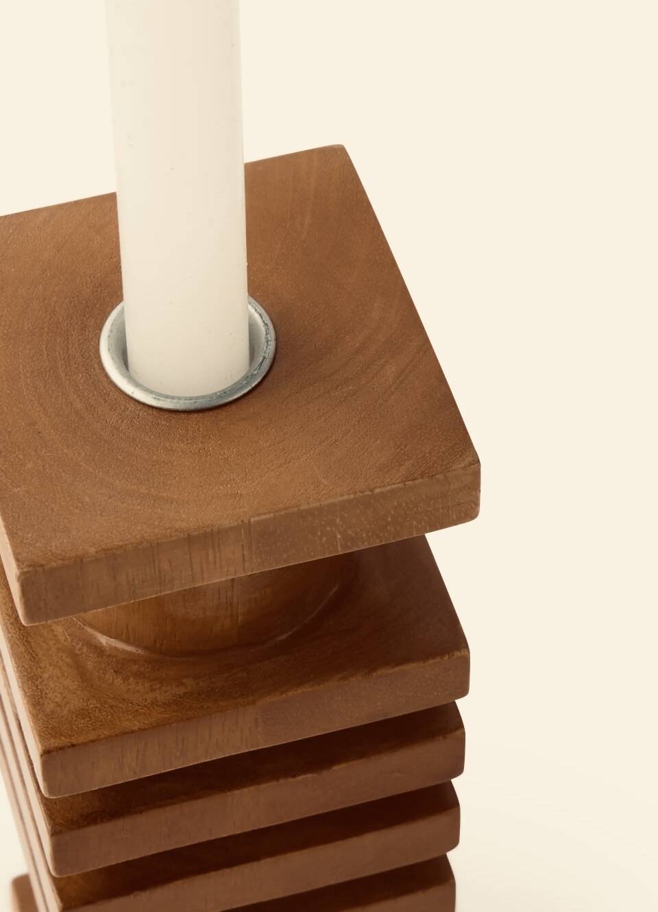 Mango wood candlestick