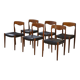 Ensemble de 6 chaises scandinaves en teck par Niels Otto Moller Danemark 1960’s