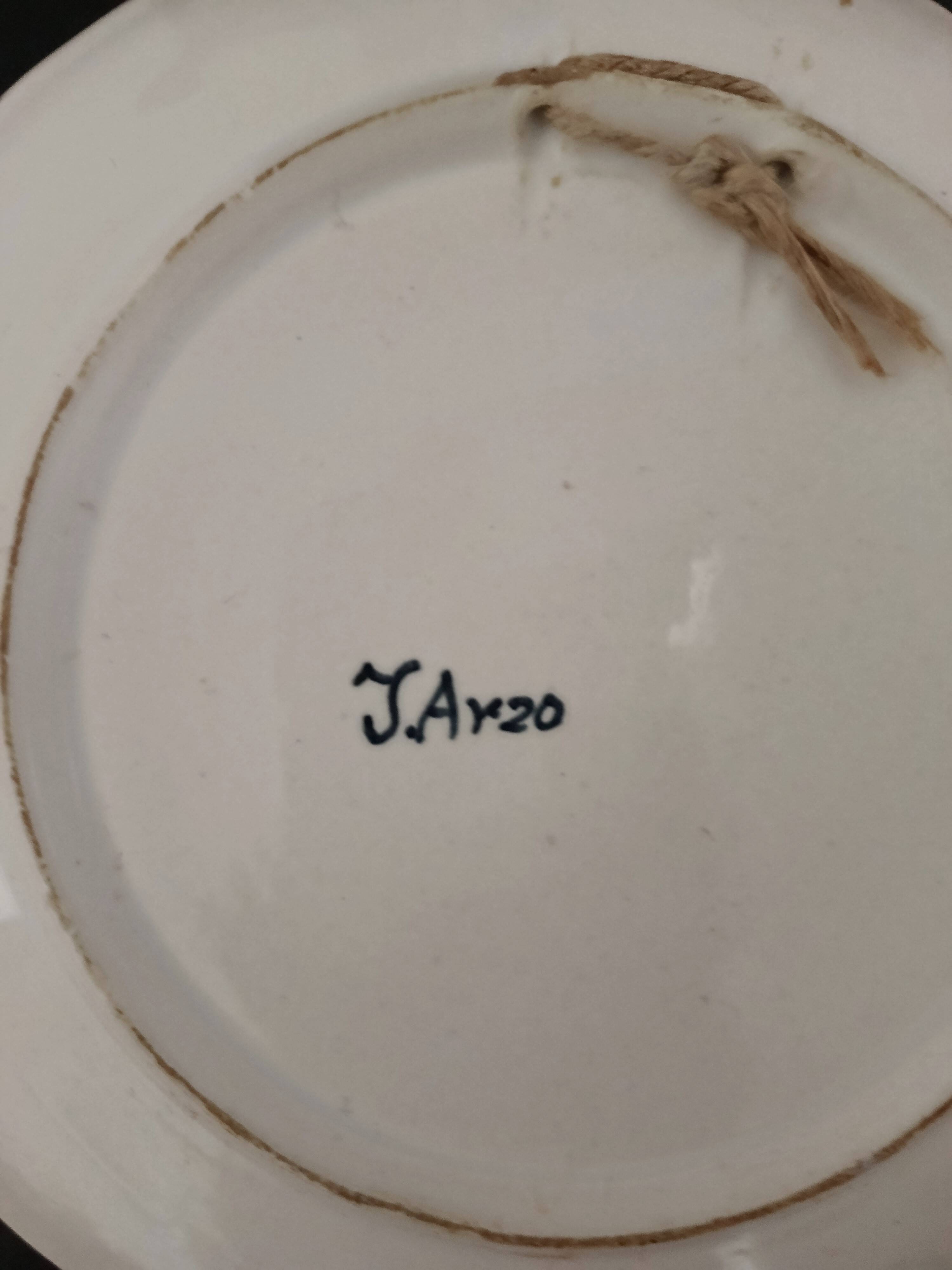 8 handmade ceramic dessert plates J.Arzo