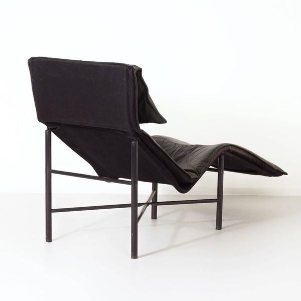 Chaise Longue Skye en cuir vert par T. Bjorklund pour Ikea, années 1980