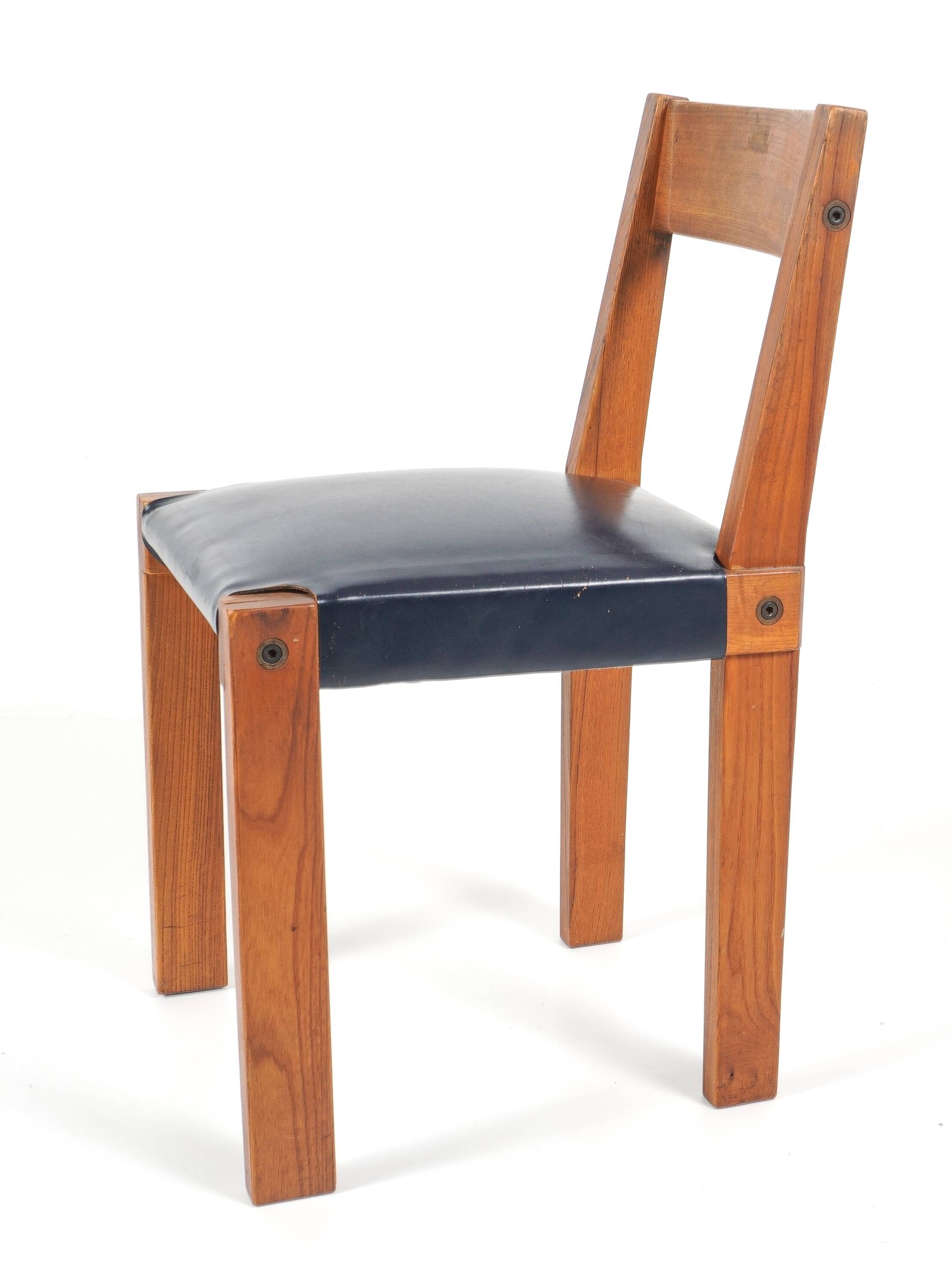Pierre chapo - suite de 4 chaises mod. s24