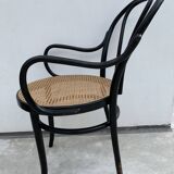 Tuna chair model 1018 in black curved wood and canning 1930