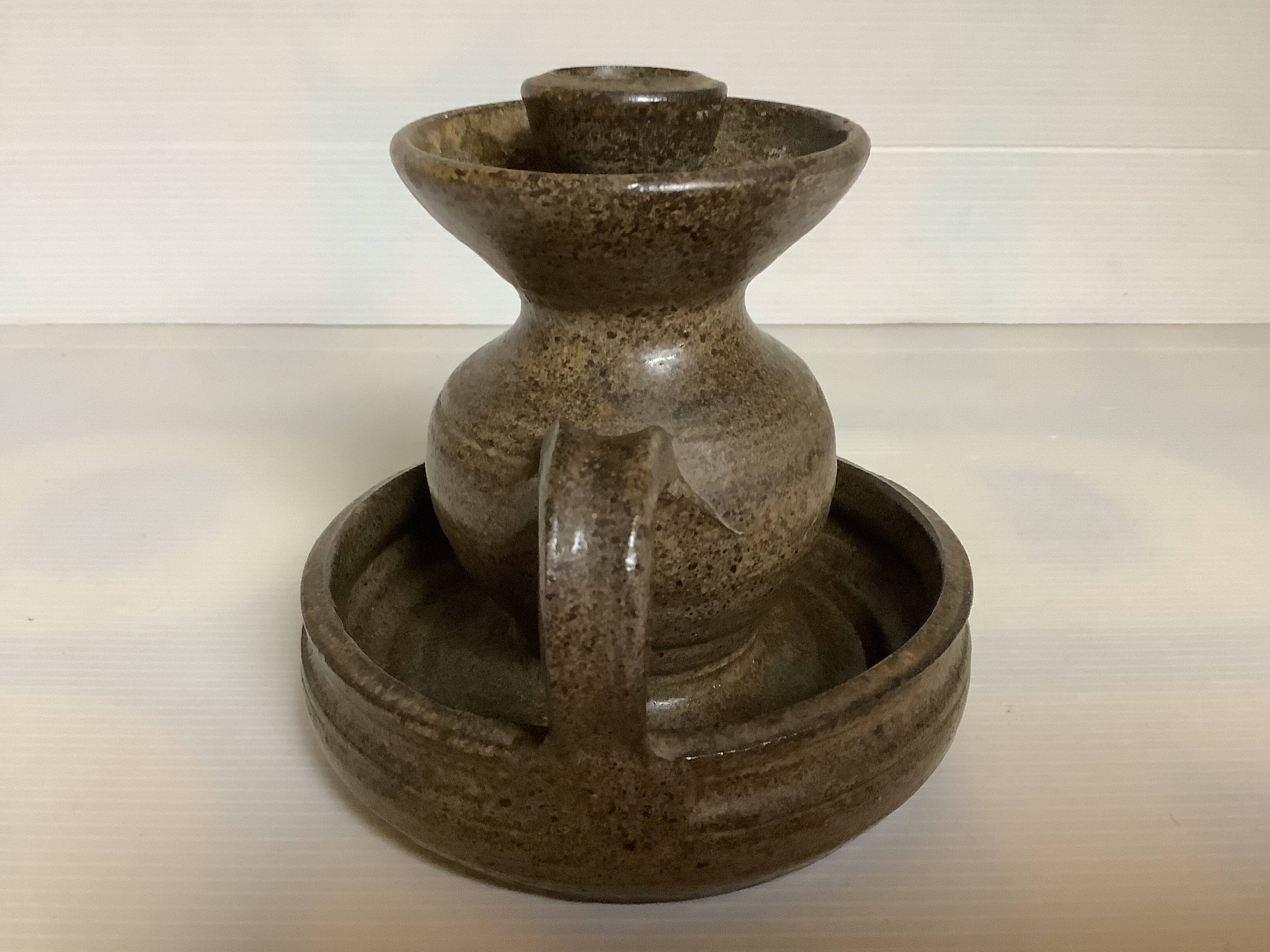 Handmade candle holder van gompel ceramist