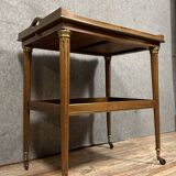 Parisian serving cart with Louis XVI style system in mahogany and bronzes