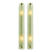 Contemporary Modern Green Graniglia ”Canalina" Murano Glass Wall Sconce-Set