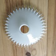 Abat-jour vintage en opaline dentelée