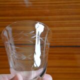 Set of 6 water glasses with stylized branch pattern