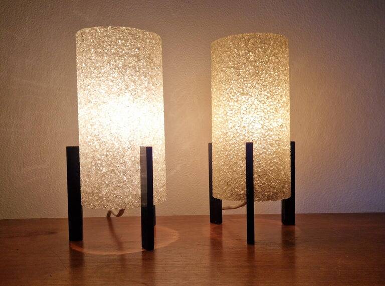 Pair of Midcentury Table Lamps Rockets, Germany, 1970s