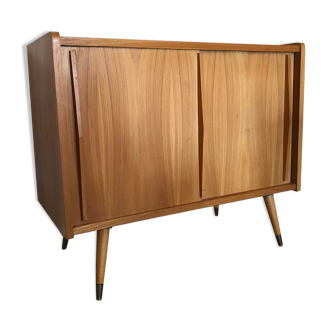 Vintage buffet sliding doors feet compass 1960's
