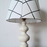 Vintage ceramic lamp and custom lampshade