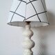 Vintage ceramic lamp and custom lampshade