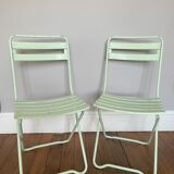Pair of vintage folding garden chairs