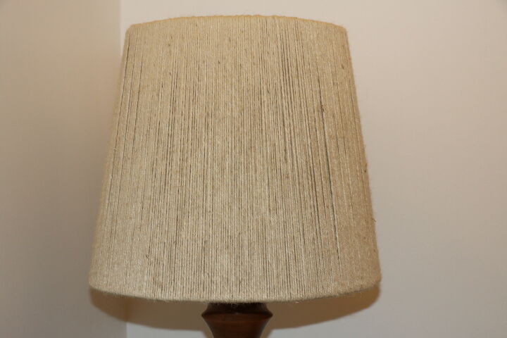 Wood lamp with rope shade 640mm