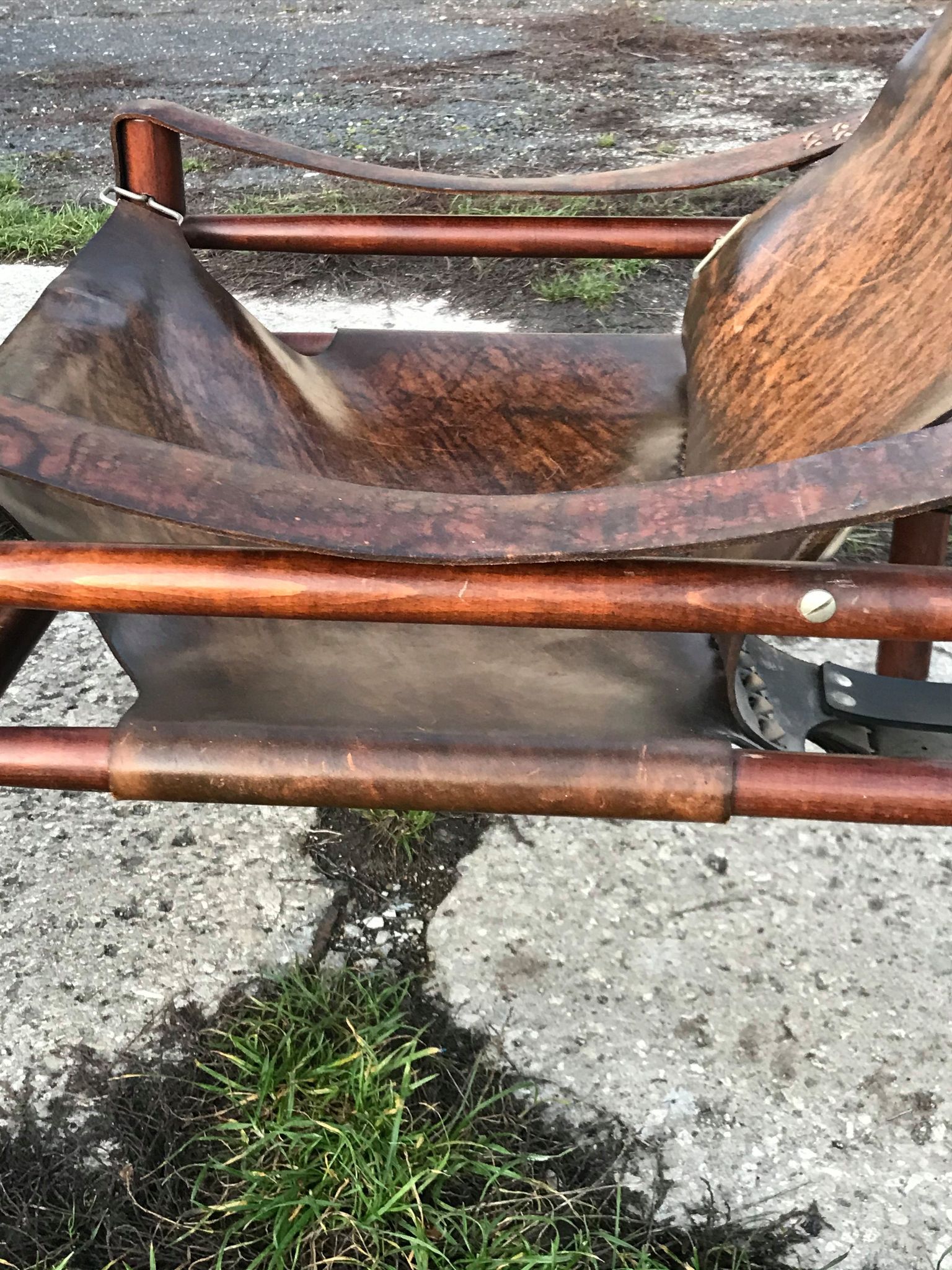 Fauteuils Safari en cuir années 1960