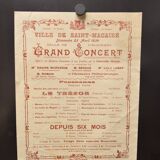 Poster "Grand Concert" - City of Saint-Macaire - 1934