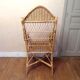 Vintage wicker rattan armchair
