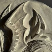 Dragon en plâtre par Walter De Buck