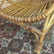 Rattan shell armchair