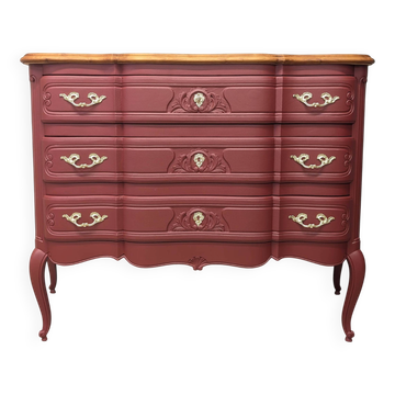 Commode vintage en merisier relookée