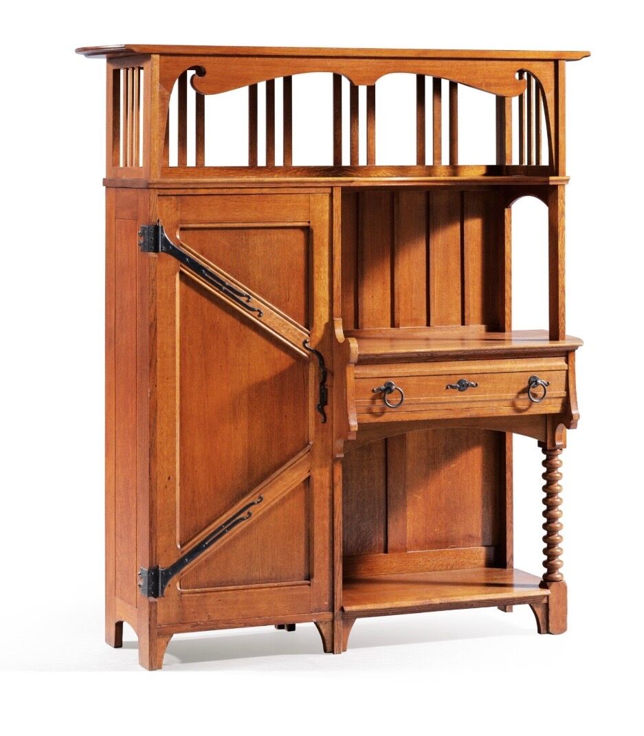 Gustave serrurier-bovy  buffet - vaisselier chambre d'artisan  circa 1