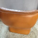 Michel Cadestin leather armchair for Airbone