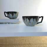 Tasses grès art déco DENBAC