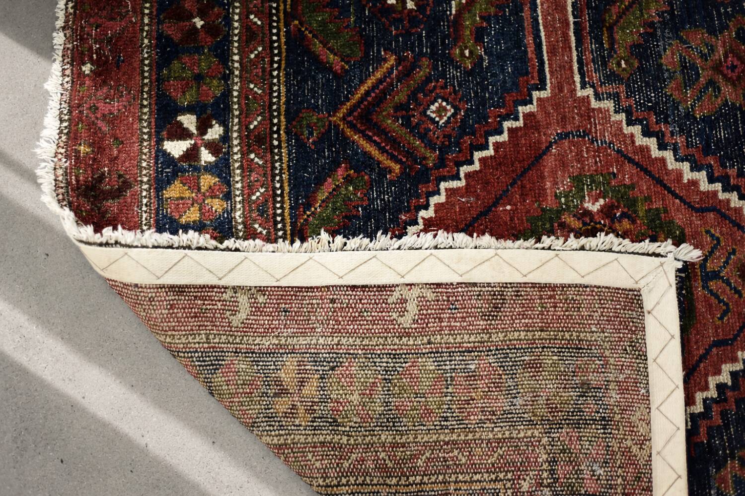 Vintage Handwoven Oriental Tribal Rug, 1940s