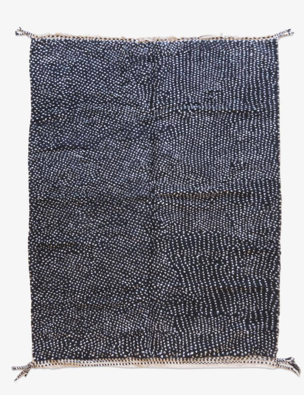 Tapis Noir à pois - 304 x 225 cm