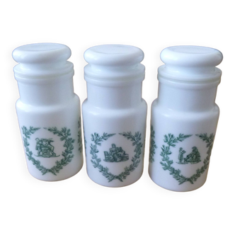 Opaline apothecary jars