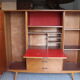 Armoire secrétaire vintage pieds compas