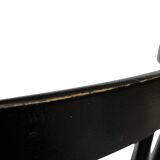Vintage set of four -bar chair made of black lacquered wood - 1960s