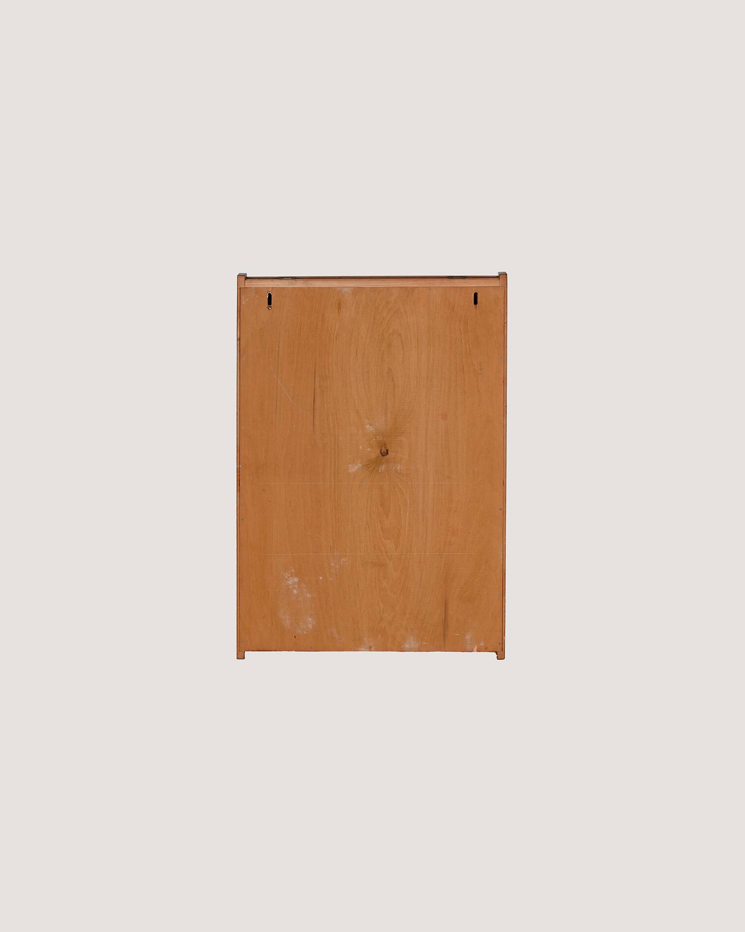 Scandinavian teak wall mirror with storage compartment, 1960s