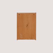 Miroir mural en teck scandinave avec compartiment de rangement, années 1960