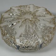 1960s 1970s Ceiling Lamp  Flush Mount in Glass & Metal Space Age Design