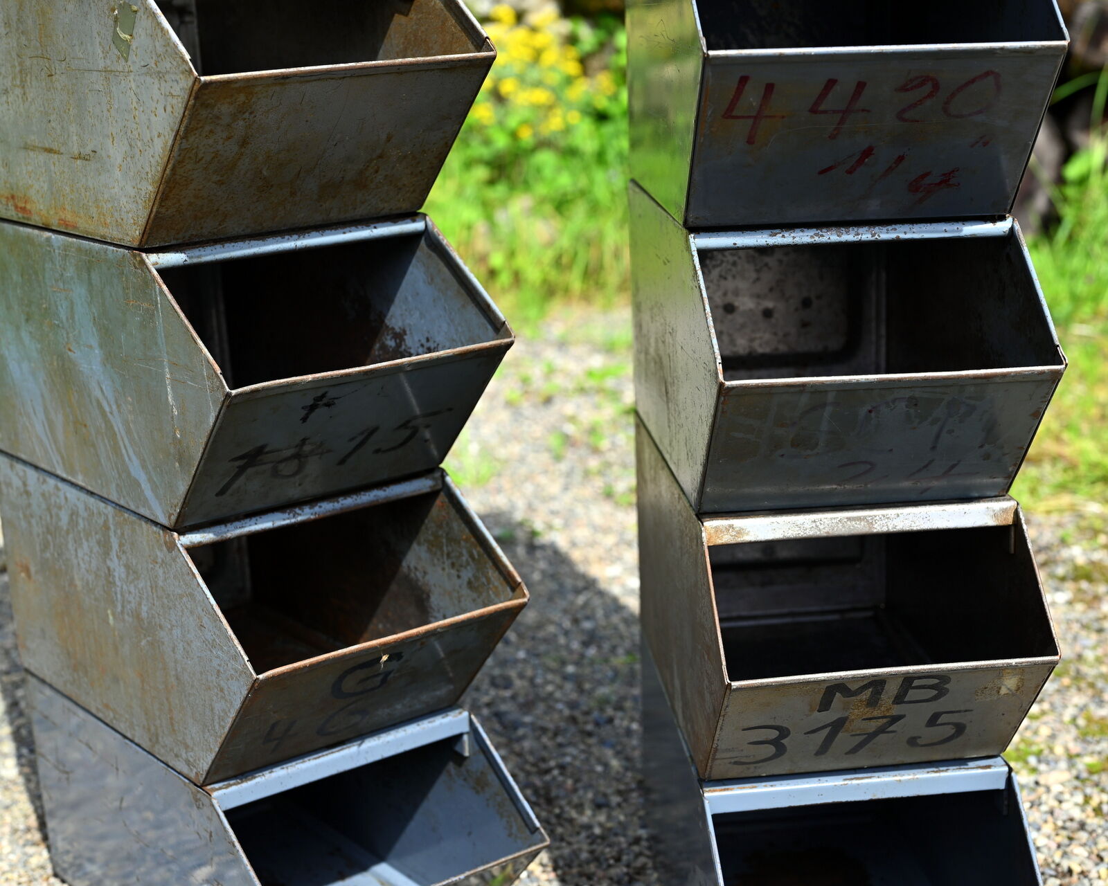 Lot 12 factory spout bins