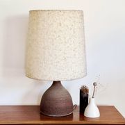 Lampe en céramique brutaliste vintage XL