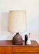 Vintage XL brutalist ceramic lamp