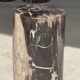 Black petrified wood side table with beige stripes, fine mesh, H35 D24 - 33