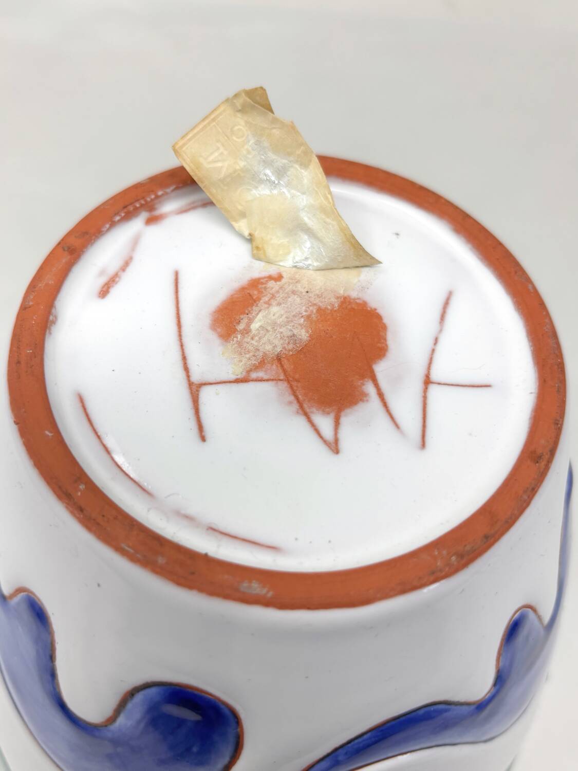 Painted ceramic champagne bucket