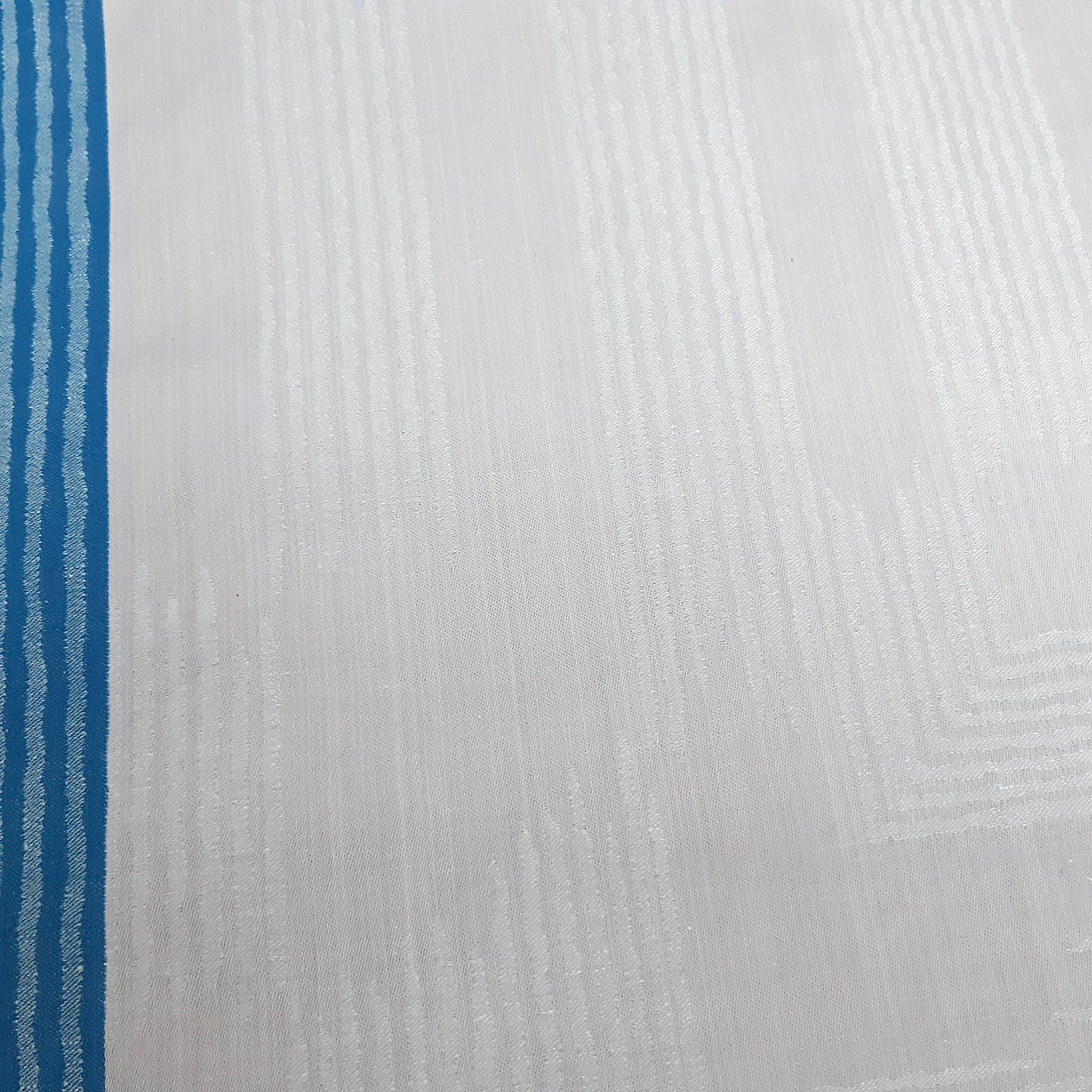 Damask tablecloth with blue and white checkers 1m60 x 1m90