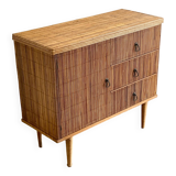 Split rattan chest of drawers from the 60s