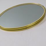 Vintage oval mirror – gold and elegance from the 50s and 60s