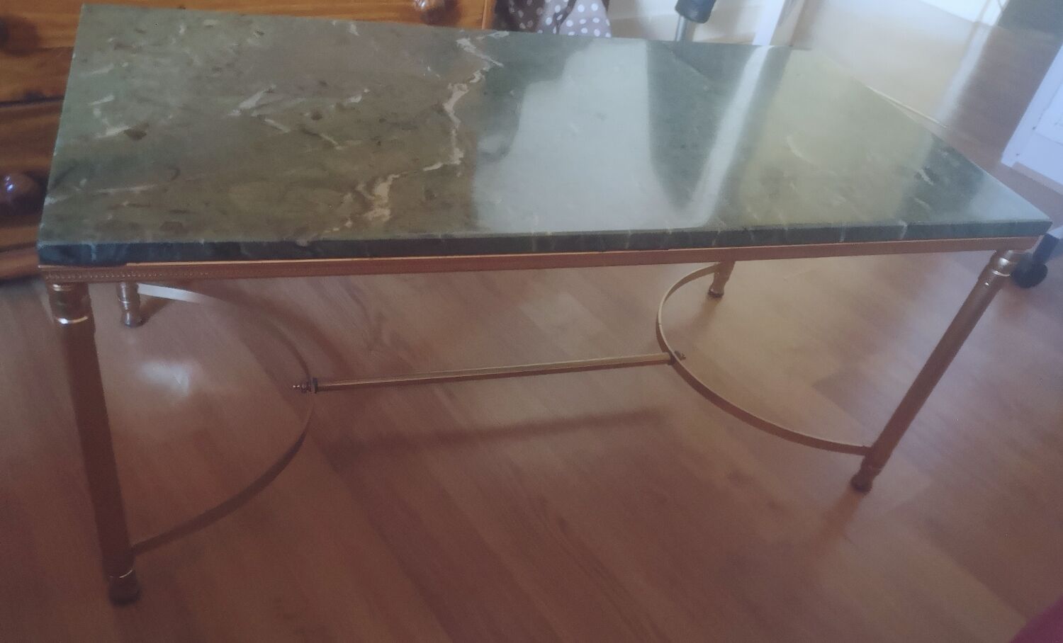 Green marble coffee table