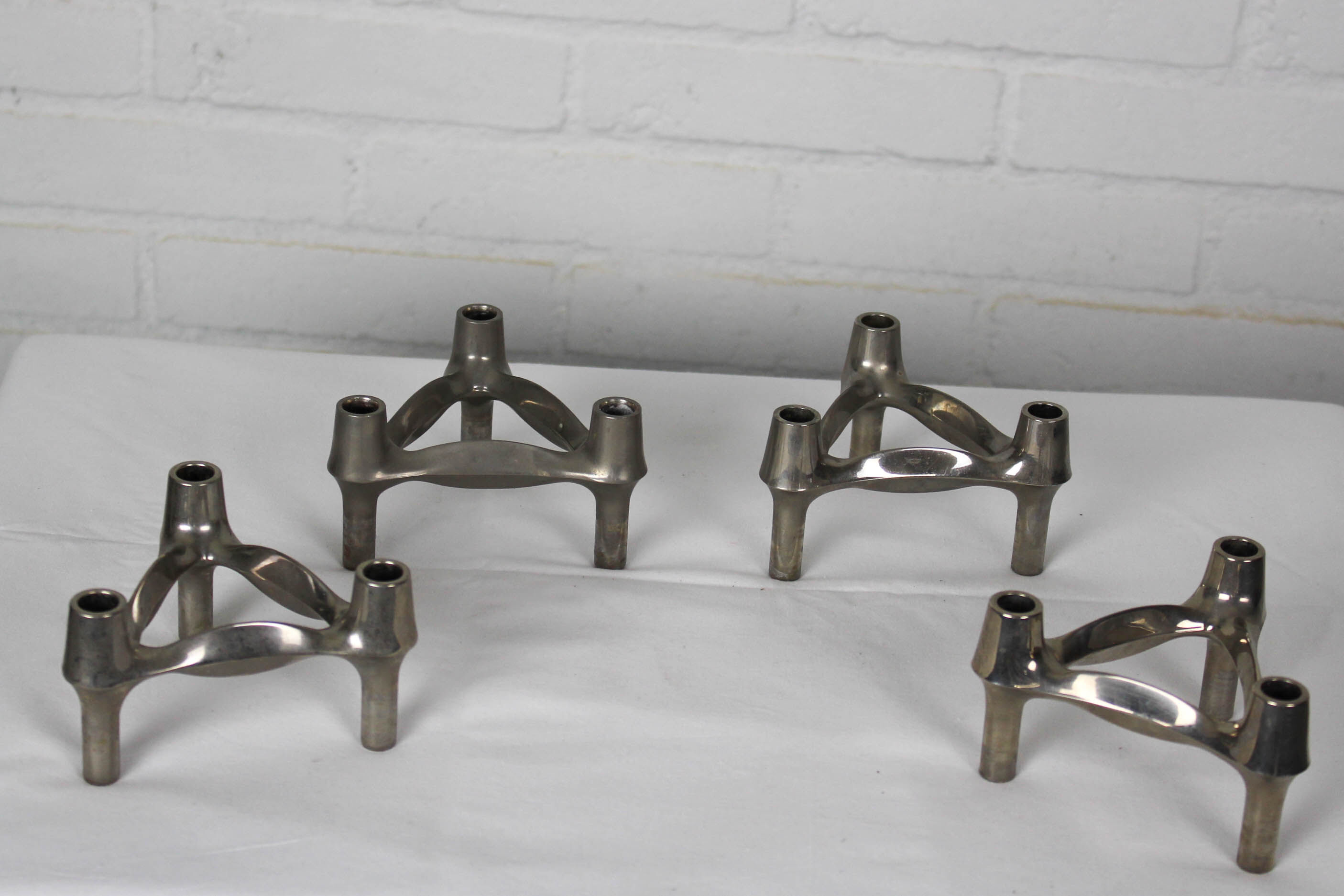 Set de 4 chandeliers chromés BMF Ditto Nagel années 1970