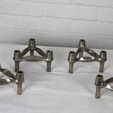 4 Chrome Candlesticks BMF Ditto Nagel, 1970s