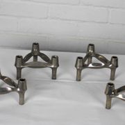 4 Chrome Candlesticks BMF Ditto Nagel, 1970s
