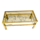 Coffee table with 2 brass and glass tops signed Pierre Vandel Paris, circa 70s.