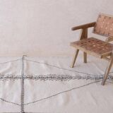 White Kilim Hallway Rug - 437 x 133 cm