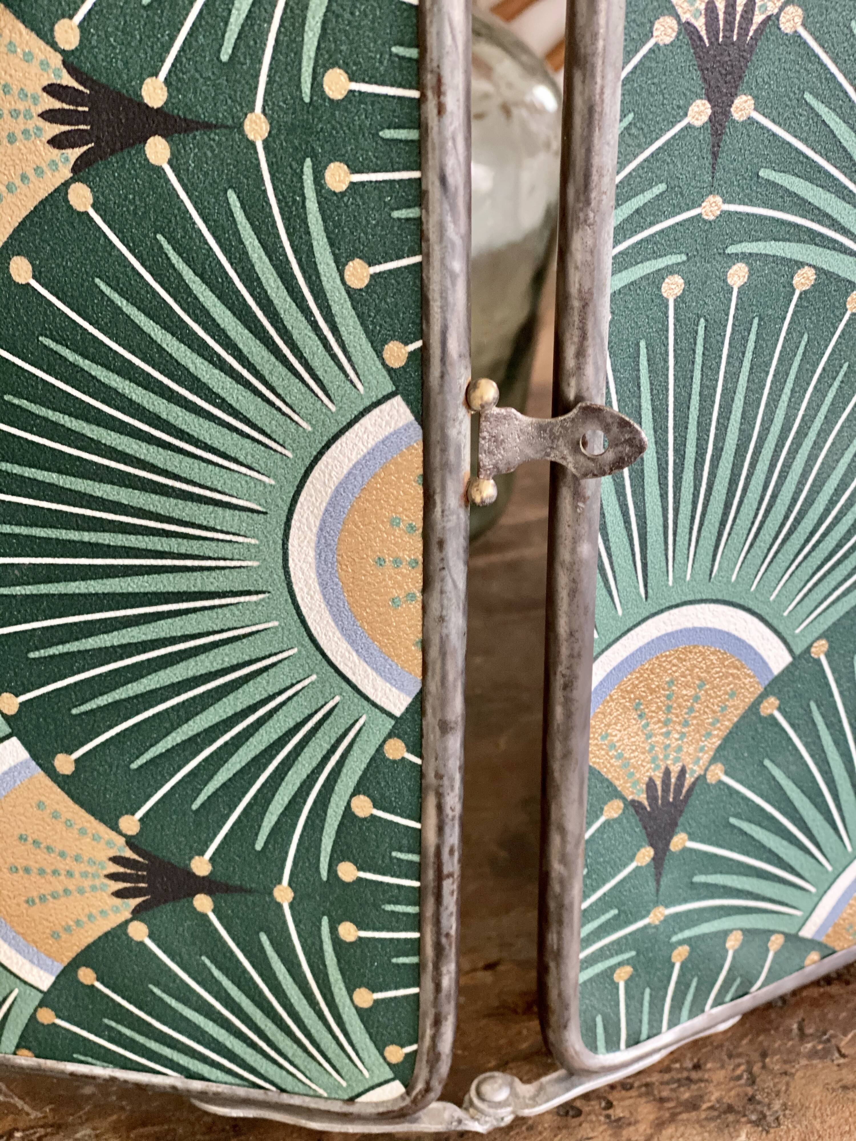 Vintage triptych barber mirror