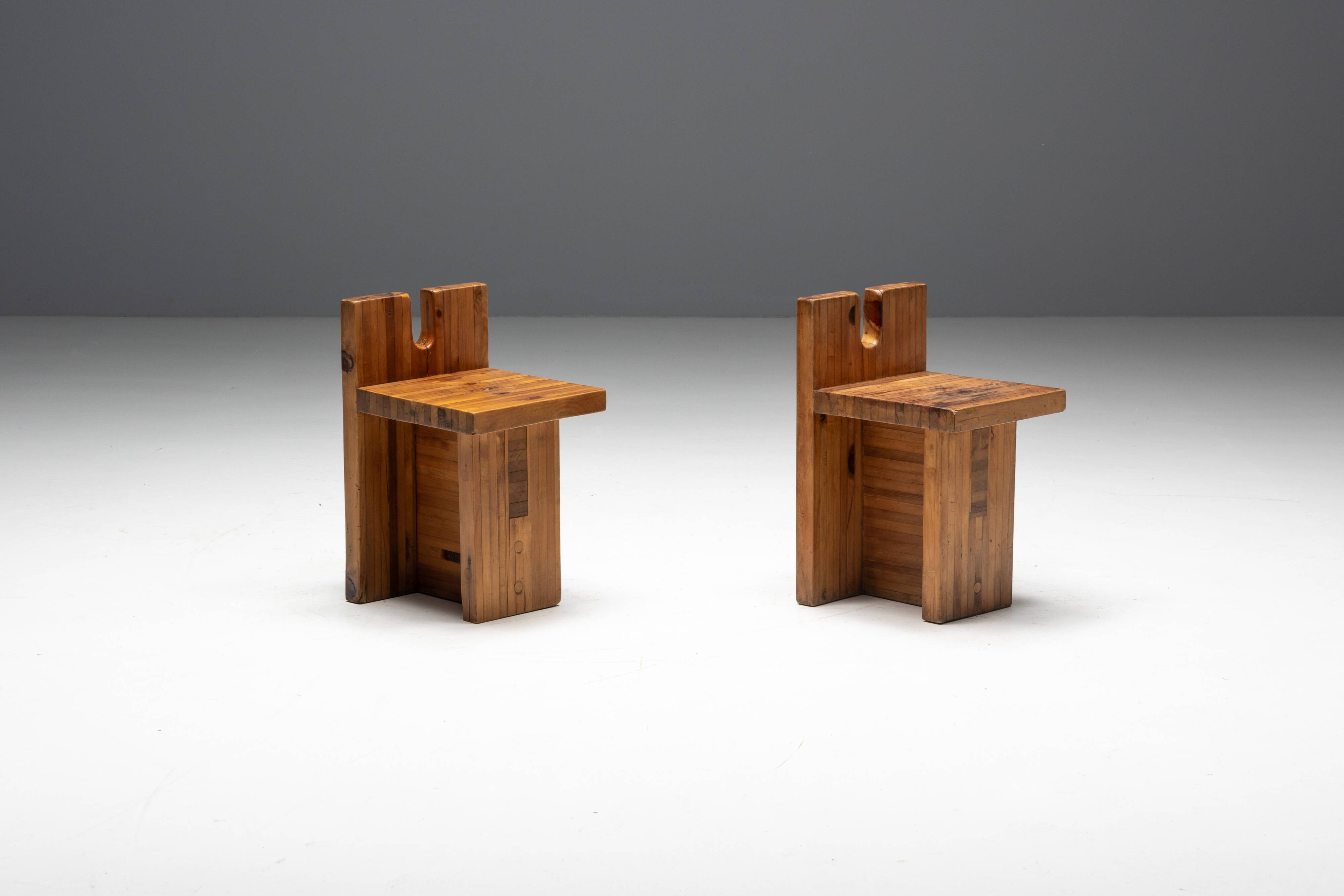 Sesc stools by lina bo bardi for sesc pompeia, brazil, 1970s